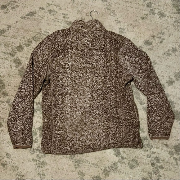 Southern Shirt Brown Sherpa Fleece Quarter-Zip Pullover – Size Small - Picture 5 of 5